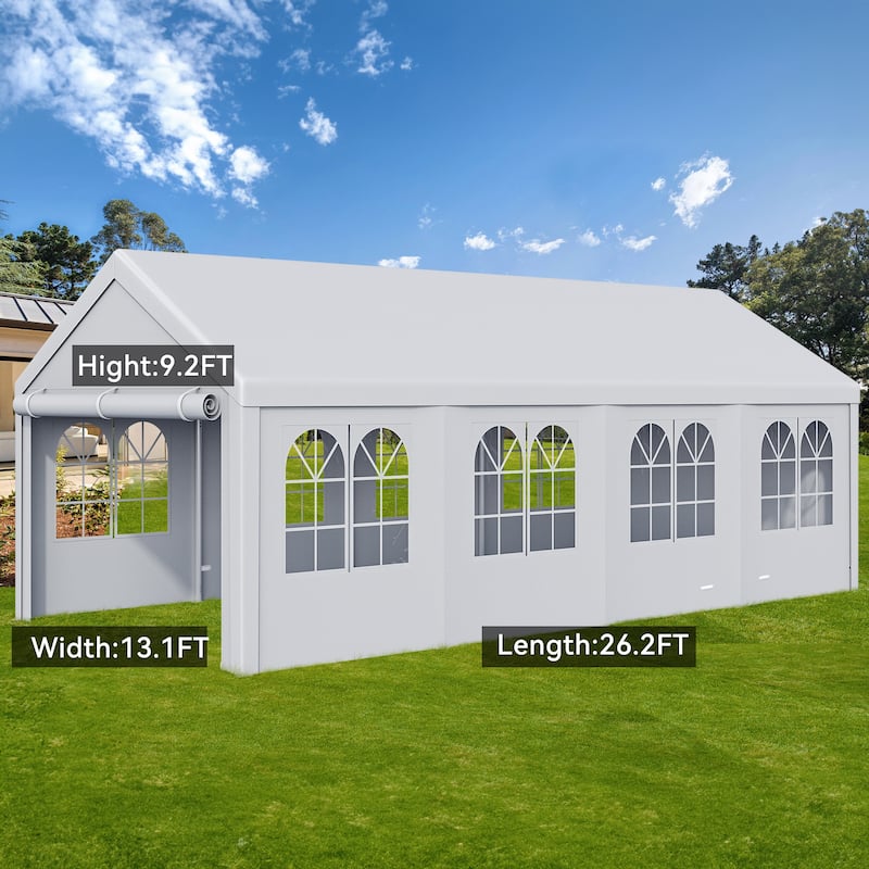 Outdoor White Party Tent Canopy with Windows