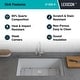 preview thumbnail 8 of 10, Lexicon Drop-In Quartz 32 Inch Single Bowl Kitchen Sink Kit