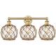 Option Brushed Brass / Clear Glass with Brown Rope