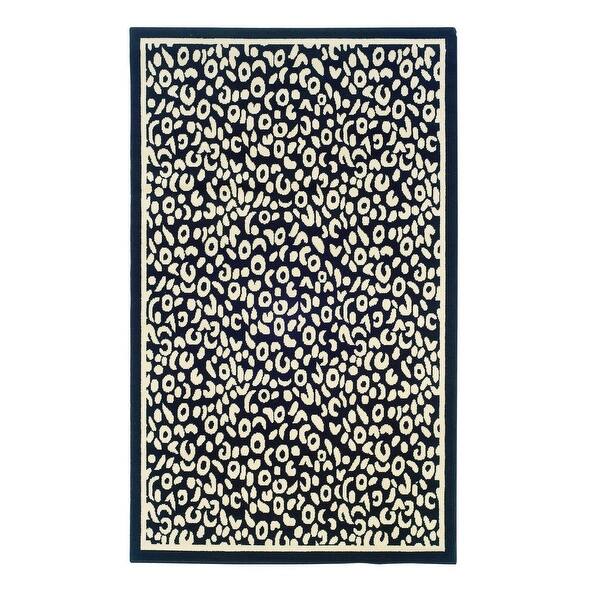 4'3 x 7'3 Black Linon Capri Synthetic Rugs 4'3 x 7'3 Black Linon Capri Synthetic Rugs