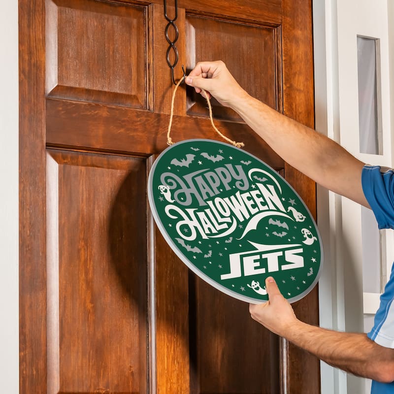 New York Jets 18" x 18" Halloween Door Décor Wall Sign