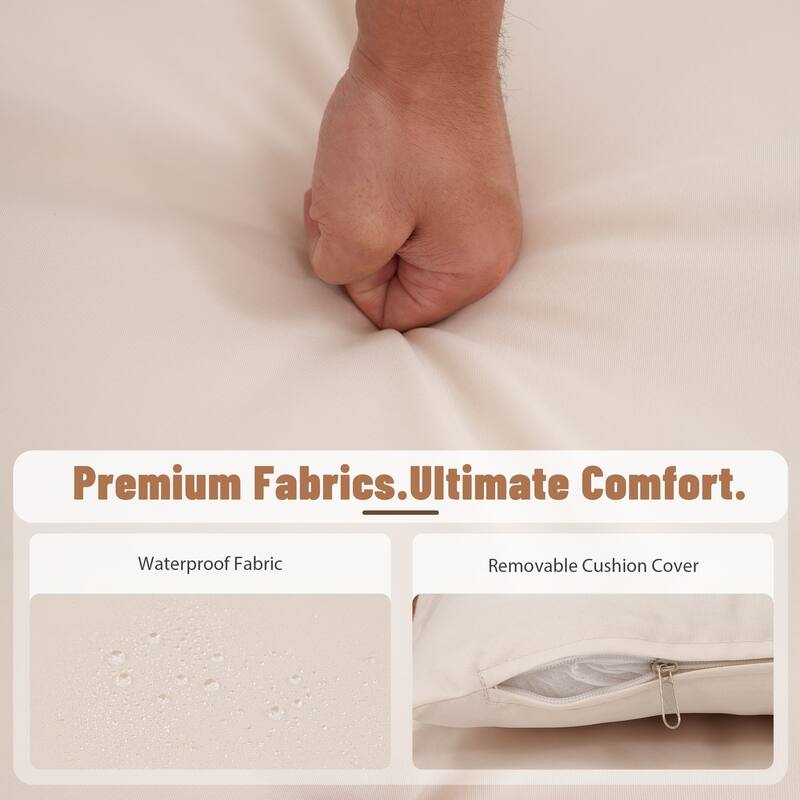 Outdoor Patio Furniture L-Shaped Corner Wicker Sofa Set with Coffee Table