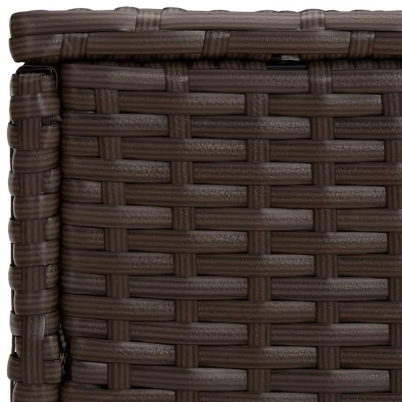 vidaXL Side Tables 3 pcs Black Poly Rattan - 19.7" x 19.7" x 16.9"