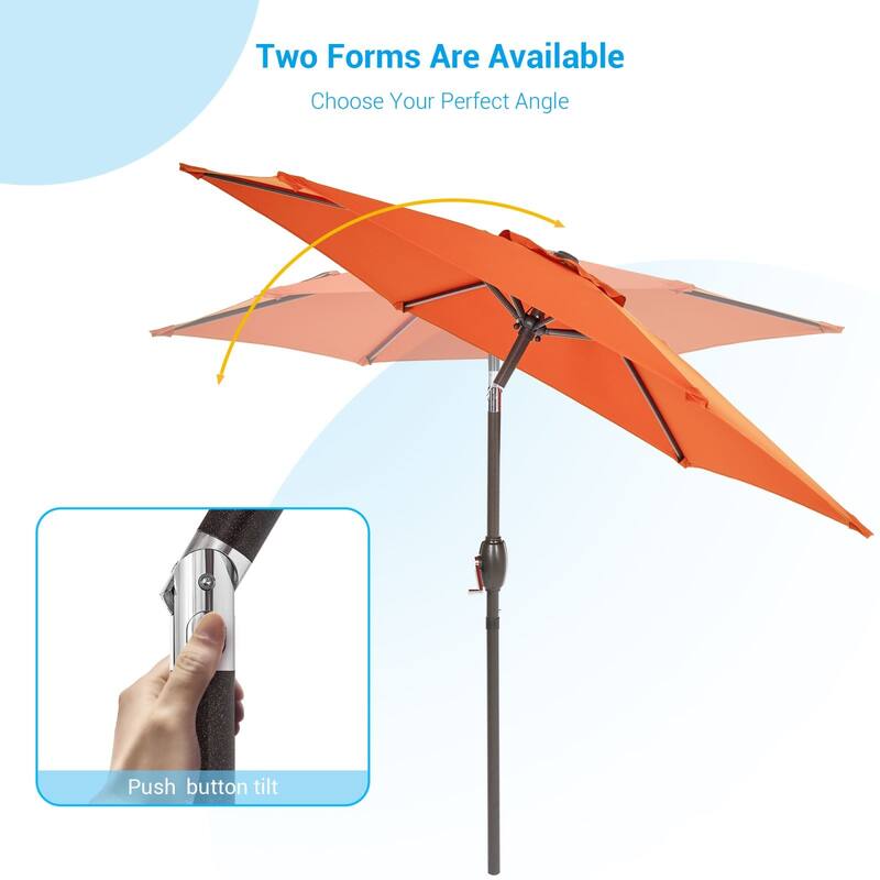 Bonosuki 7.5-foot Waterproof Sunshade Canopy Patio Umbrella