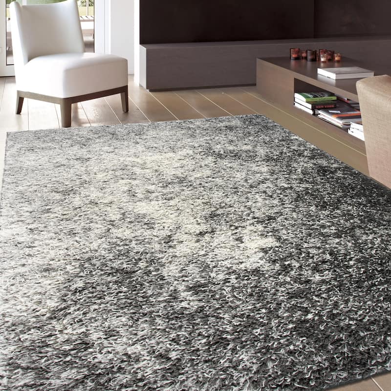 World Rug Gallery Contemporary Ombre Soft Plush Shag Area Rug