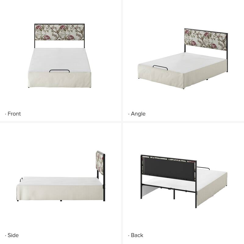 Oliver Modern Washable Slipcover Bed Upholstered Metal by HULALA HOME