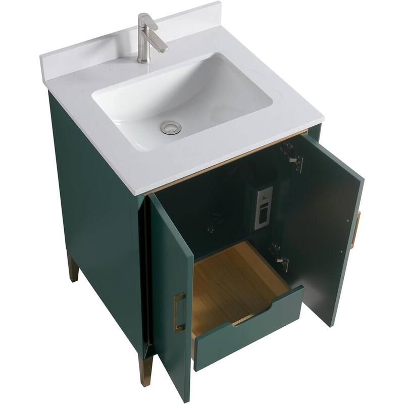 VSD Freestanding Shaker Bathroom Vanity with Cultured Marble Sink