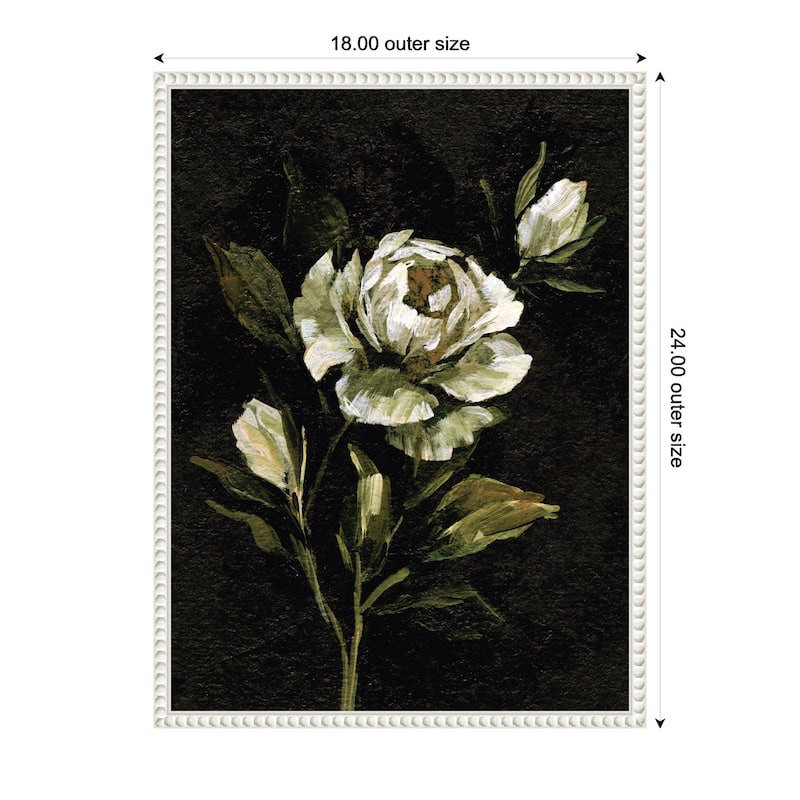 Kate and Laurel Sylvie Moody Floral 2 Framed Canvas by Annie Quigley