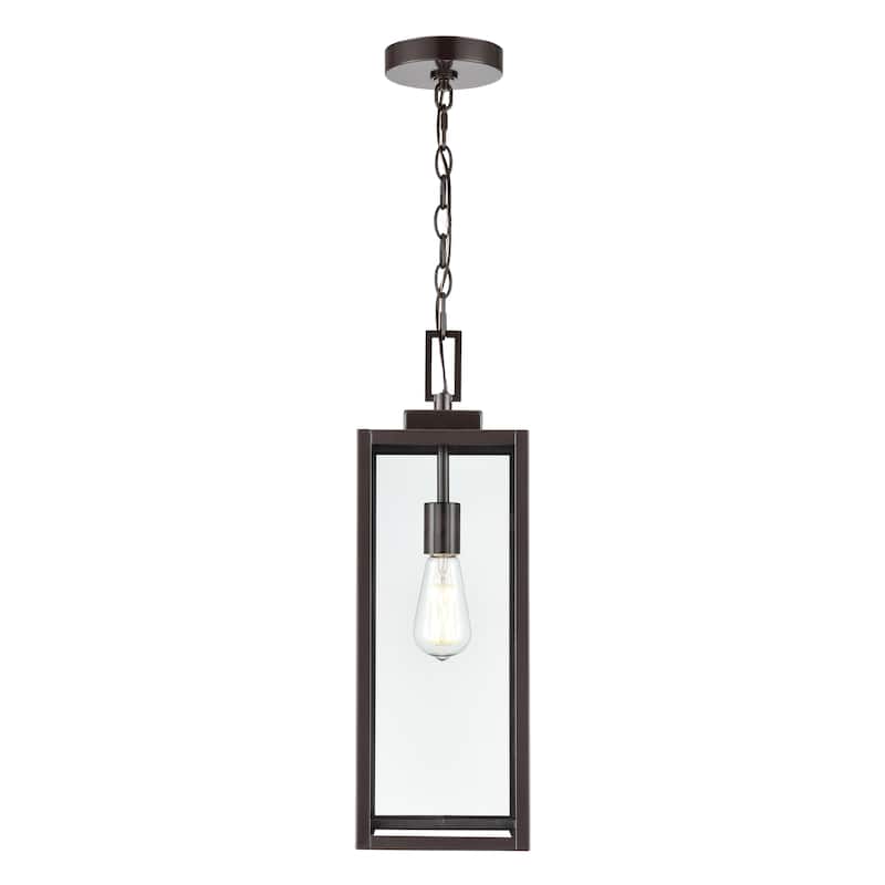 1-Light Outdoor Hanging Lantern - Powder Coated Bronze - 21.5