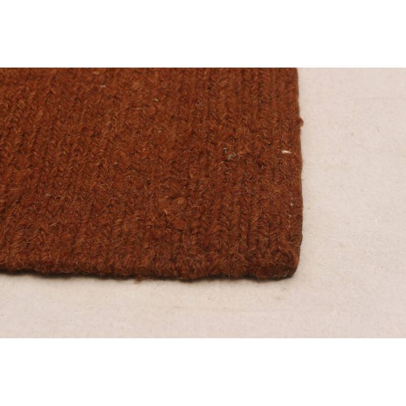 ECARPETGALLERY Flat-Weave Natural Brown Wool Tapestry Kilim - 6'8 x 9'10