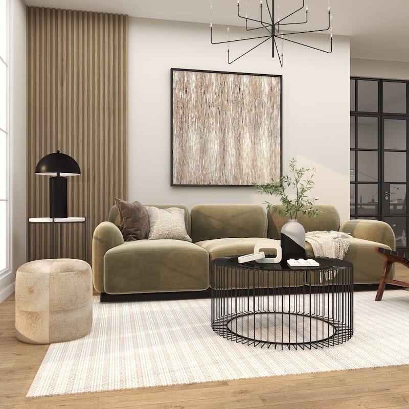 Gold or Black Metal Room Accent Lamp with Dome Shade