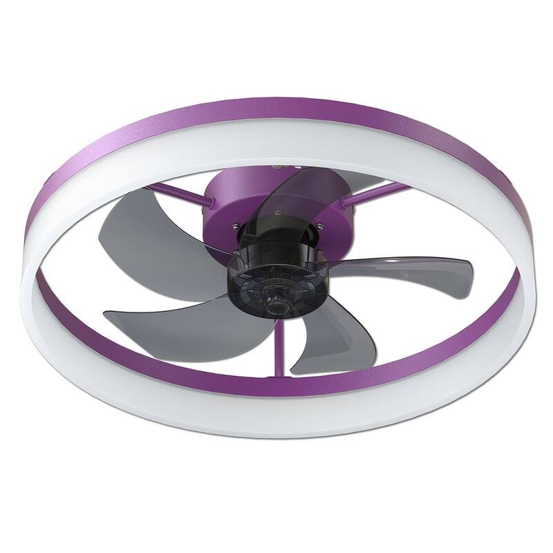 Modern Dimmable LED Recessed Mount Ceiling Fan Light with Remote Control
