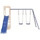preview thumbnail 15 of 21, vidaXL Swing Set Outdoor Backyard Wooden Playground Equipment for Kids Age 3-8