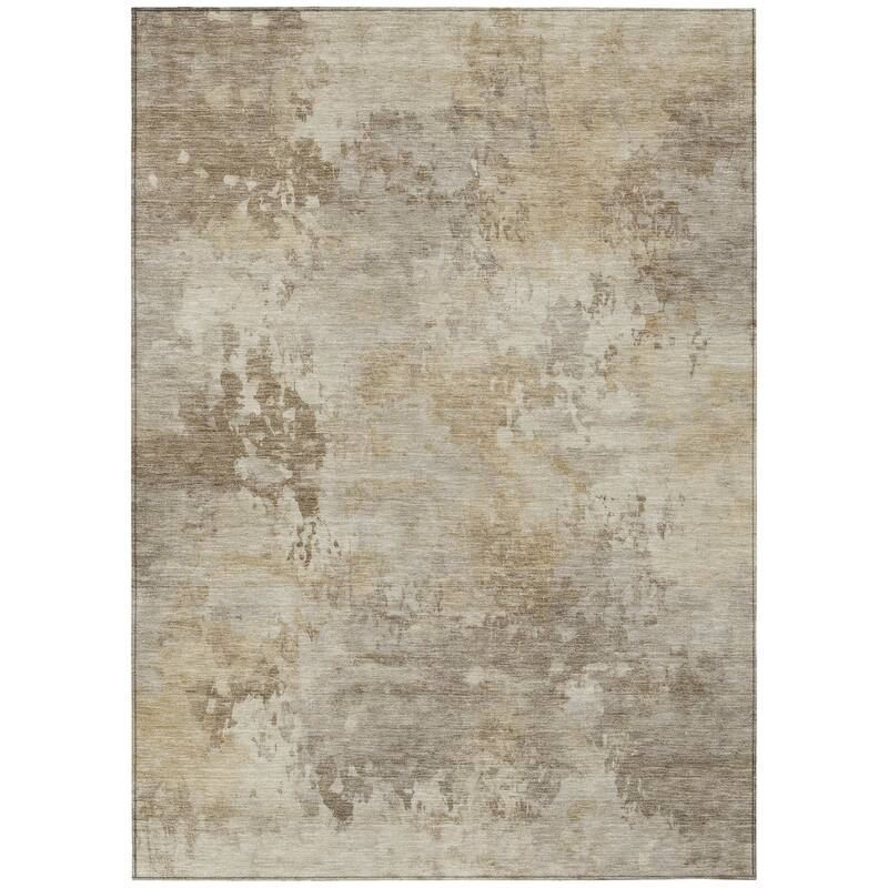 HomeRoots Abstract Transitional Rectangle Outdoor Rug