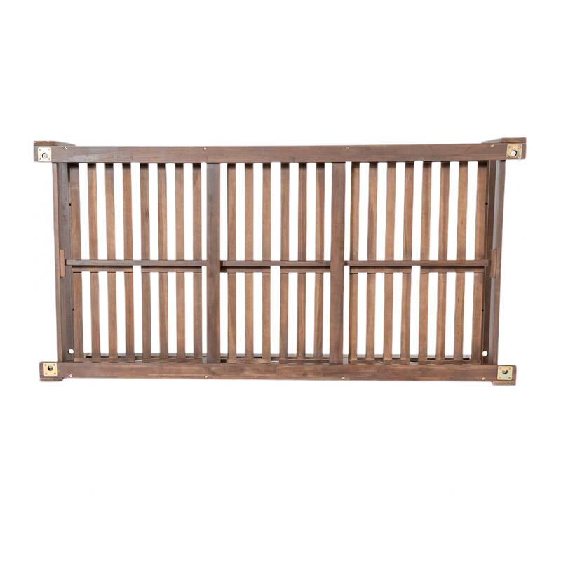 Patio Wooden Twin Size Porch Swing Daybed with 4 Hanging Ropes