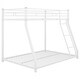 preview thumbnail 10 of 9, Metal Twin Over Full Bunk Kids Bed Frame with Sloping Stairs, Modern Design for Any Bedroom or Guest Room, Easy Assembly, White