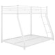preview thumbnail 10 of 20, Twin over Full Size Metal Floor Bunk Bed with Fence and Ladder for Kids, Bedroom