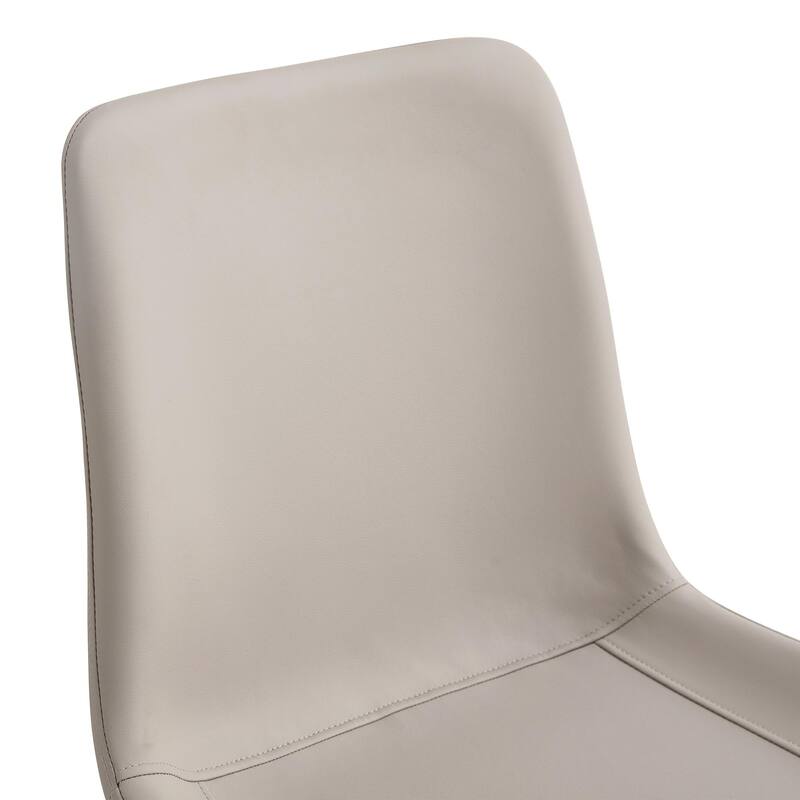 Minimalist Dining Table Set with Storage Shelf, 9-Piece Dining Set with 8 Leather Chairs, White Black Dining Table