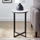 preview thumbnail 12 of 26, Middlebrook Helbling Round Side Table Black / White Faux Marble
