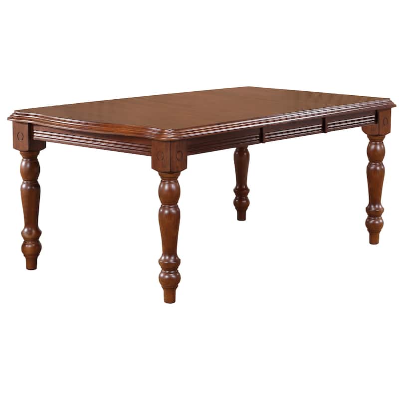 Extendable Dining Table 72" Rectangular Seats 8 - Art Deco Style Table - 72