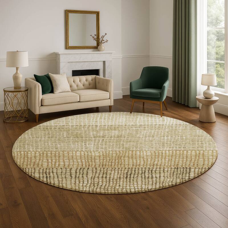 Premium Washable Super Soft Modern Ombre Mayfield Rug - 8' x 8' - Brown