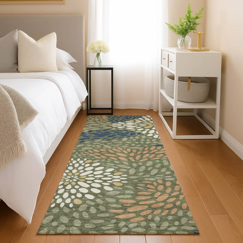 Machine Washable Indoor/ Outdoor Modern Genoa Chantille Rug