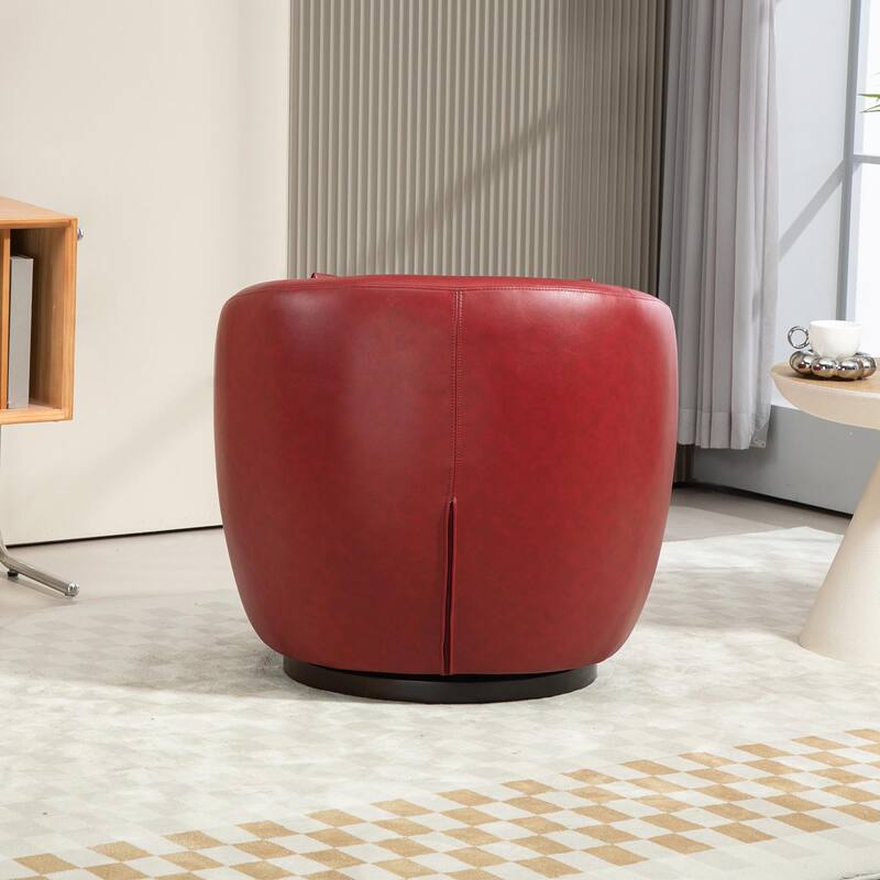 Modern Swivel Barrel Armchair with Storage