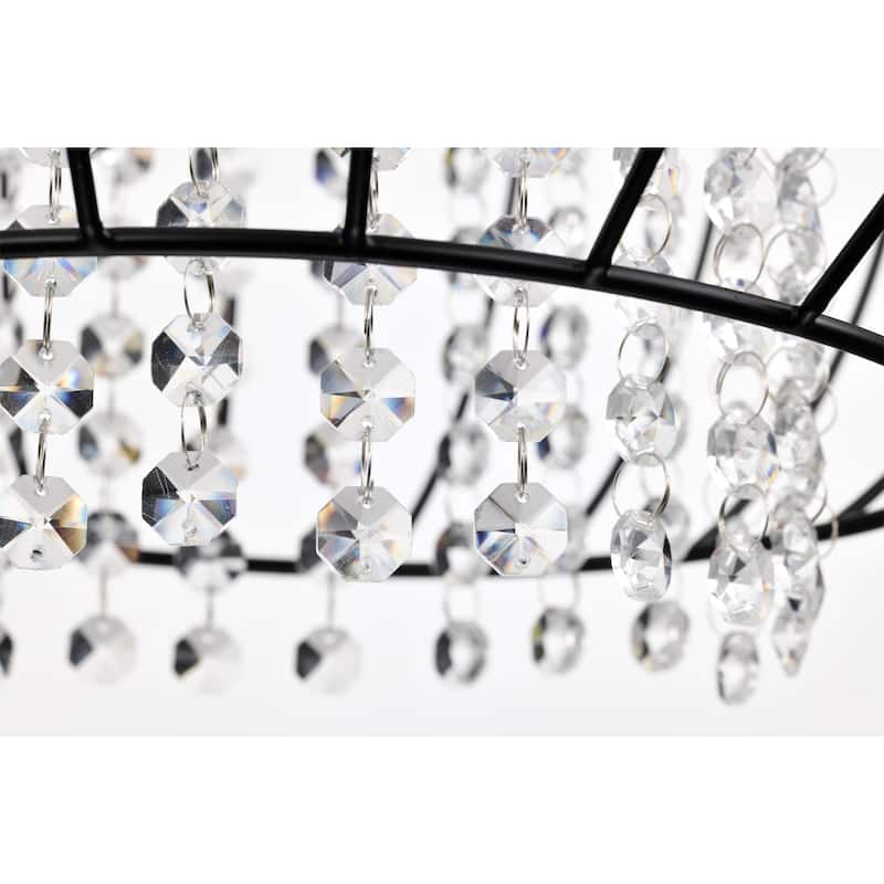 Kate Traditional Crystal Antique Chandelier Bronze and Black Finish