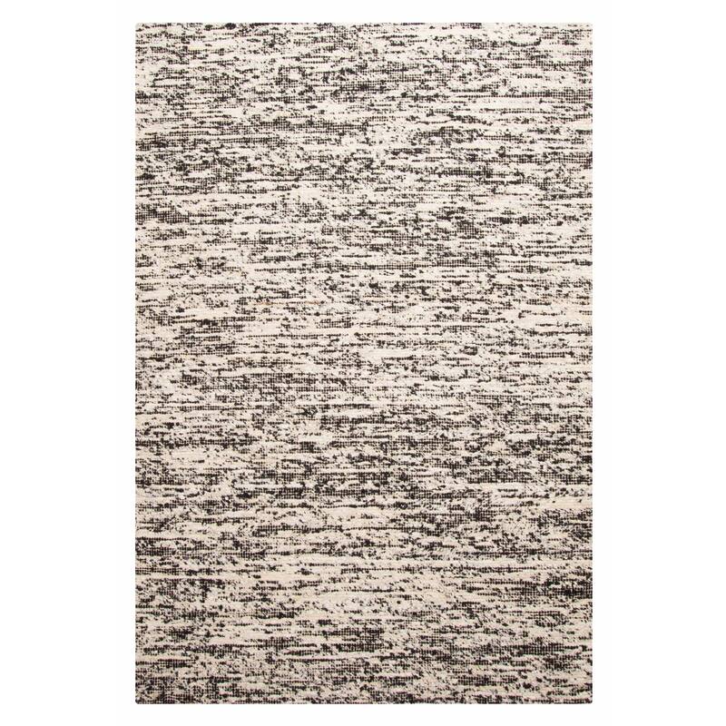 ECARPETGALLERY Braid weave Sienna Black Wool Rug - 6'1 x 9'0