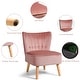 preview thumbnail 13 of 31, Costway Armless Accent Chair Tufted Velvet Leisure Chair Single Sofa