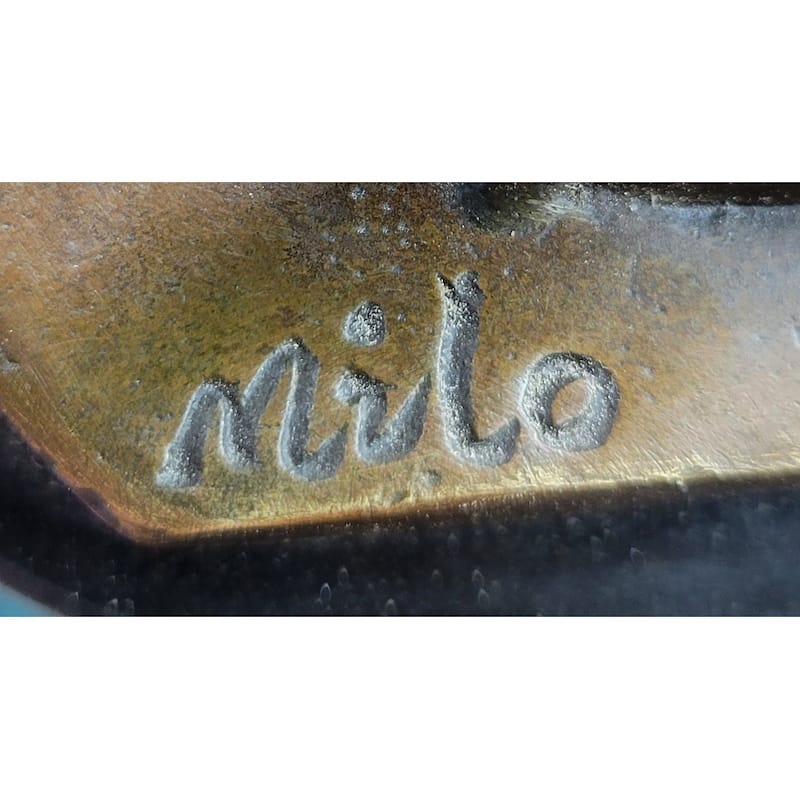 Signed Original Milo Abstract Golf Golfer Golfing Modern Sculpture Statue Art