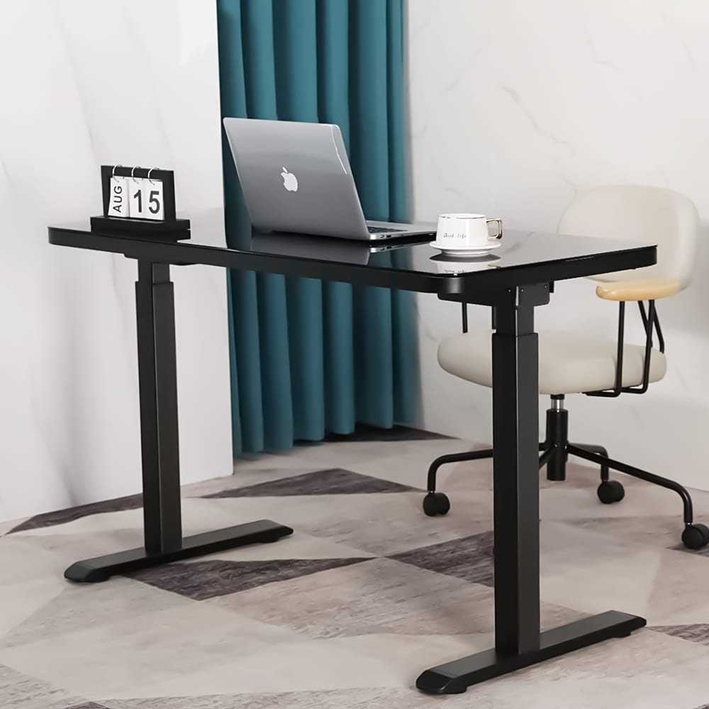 Standing Adjustable Height Computer Desk with Hidden Wireless