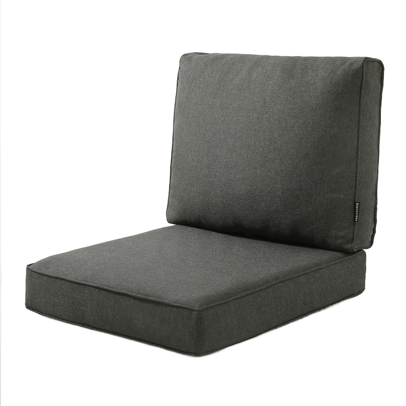 Sunbrella Seat Cushion Waterproof Patio Furniture Cushion - Polyester - 04 Dark Grey