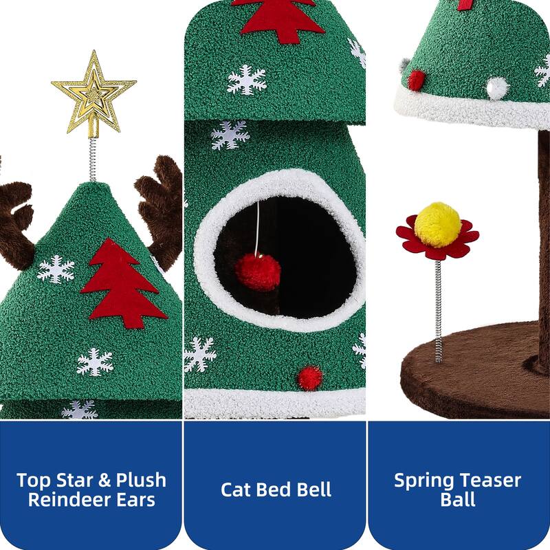 Christmas-Themed Cat Tree