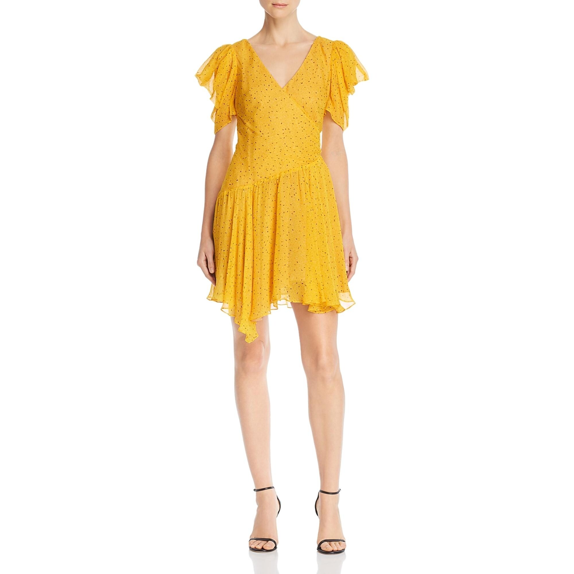 bec and bridge yellow mini dress