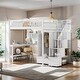 preview thumbnail 34 of 48, Playhouse Inspired Full size Loft Bed with Bookshelf, Drawers, Desk and Wardrobe, Sturdy Construction & Unique Design, Espresso