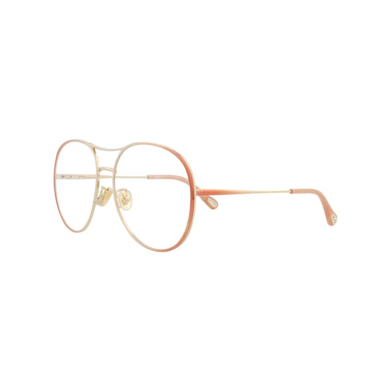 Chloé Aviator-Frame Metal Optical Frames - Nude Nude Transparent
