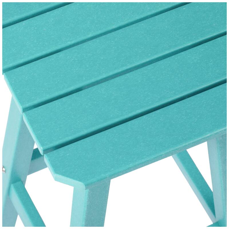 Polytrends Laguna Hdpe All Weather Outdoor Patio 24" Square Counter Stool