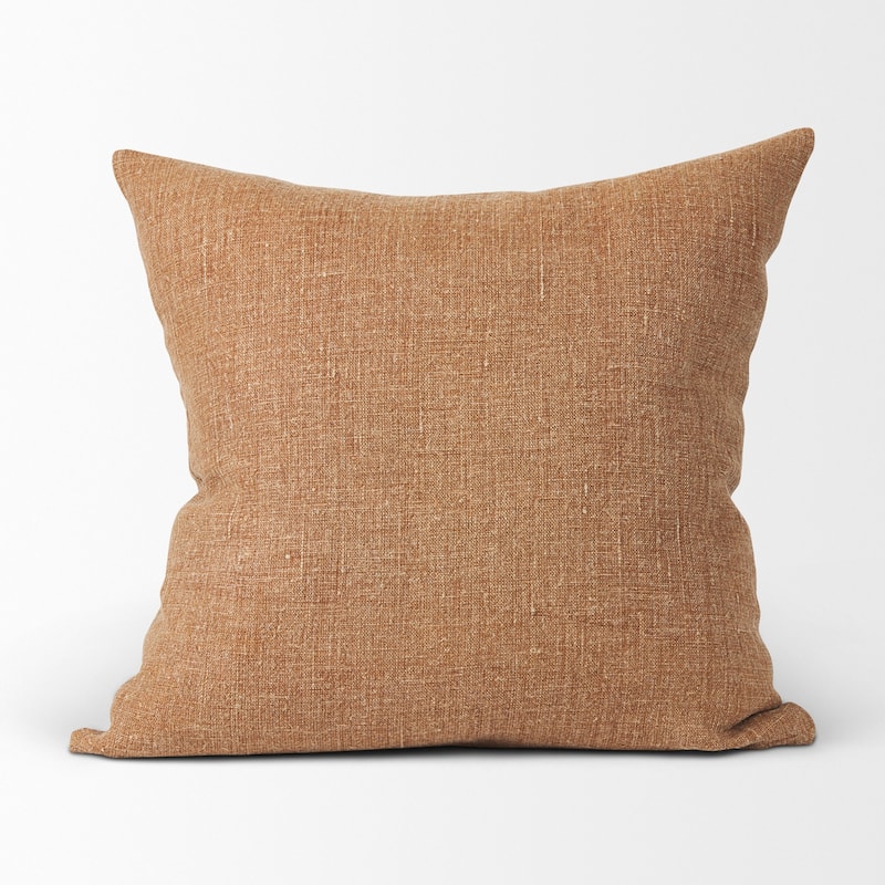Jack Brown Linen Square Decorative Pillow Cover