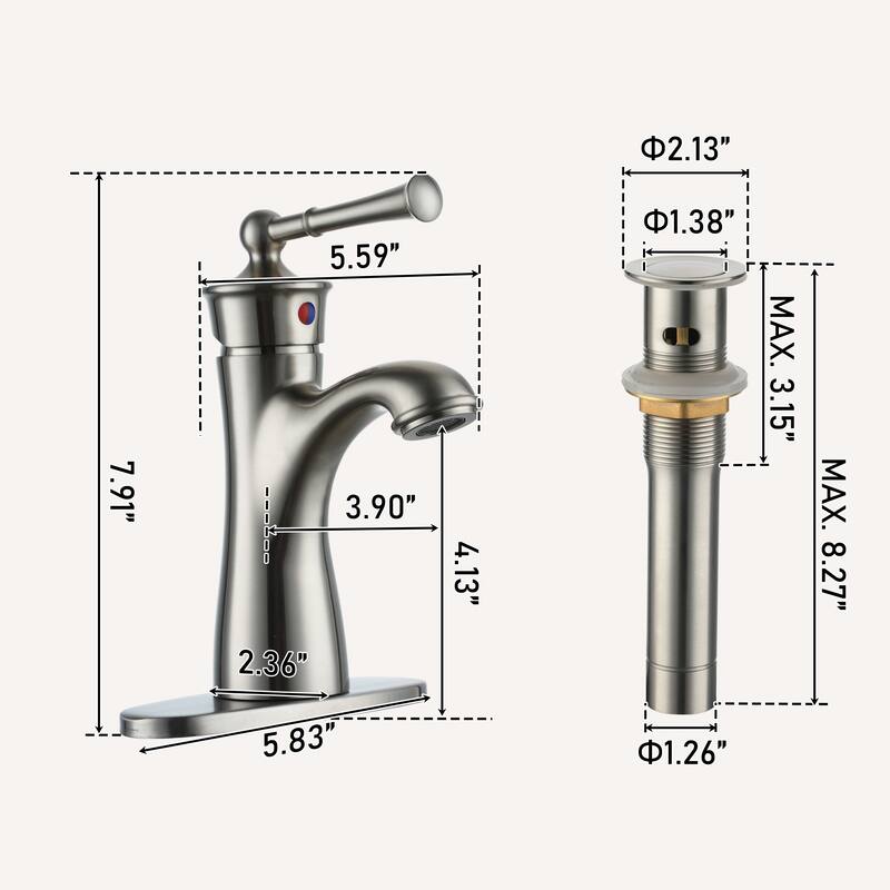 Clihome Single Handle Bathroom Sink Tap Basin Faucet