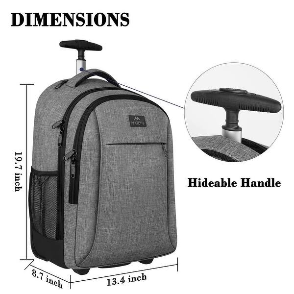 Rolling Backpack with Wheels, Water Resistant Travel Laptop Backpacks for Women Men, Large College Wheeled Backpack for Adult - Bed Bath & Beyond - 42714753 Rolling Backpack with Wheels, Water Resistant Travel Laptop Backpacks for Women Men, Large College Wheeled Backpack for Adult - Bed Bath & Beyond - 42714753