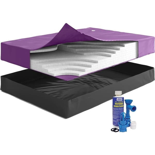 99 Percent Waveless Hardside Waterbed Mattress Bundle Liner, Fill