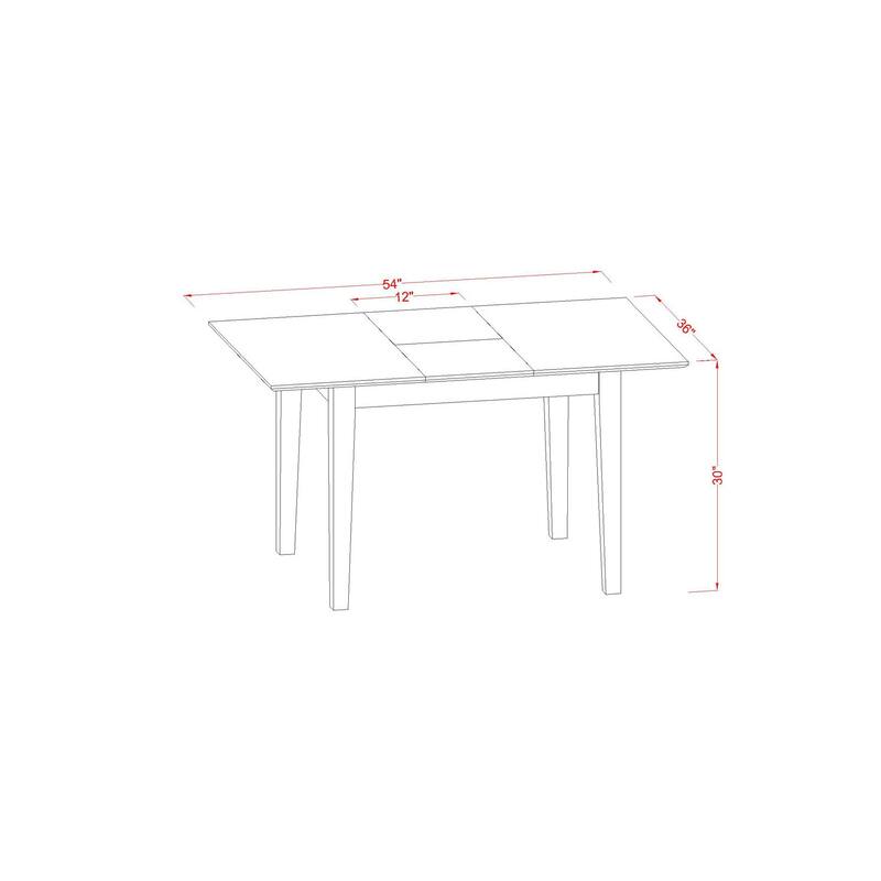 HomeStock 3-Piece Saddle Brown Finish Solid Wood Top Dining Table Set