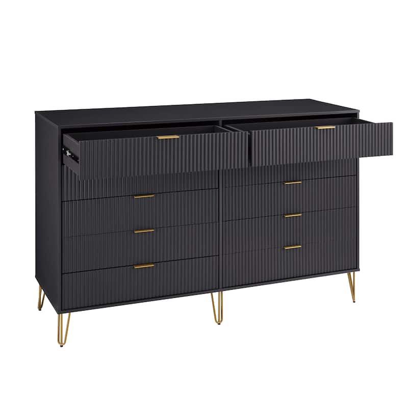 Manhattan Comfort Dumbo Modern 10-Drawer Double Tall Dresser