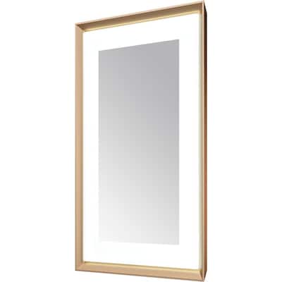 AQUADOM Madison Led Lighted Mirror with 3" Wide Light Pattern, Defogger, 3 Color Temperature Lighting, Chamfer Metal Frame