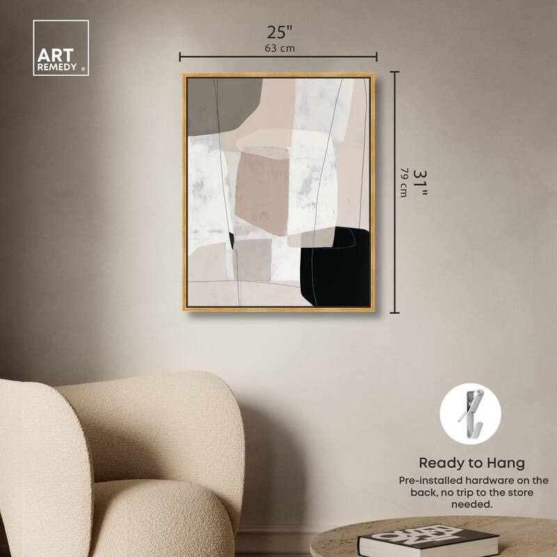 Neutral Forms I Canvas by Art Remedy