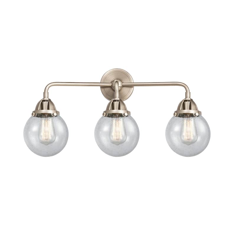 Innovations Lighting 288-3W-10-24 Beacon Vanity Beacon 3 Light 24" - Brushed Satin Nickel / Seedy