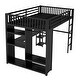 preview thumbnail 5 of 21, Full Size Metal Gaming Loft Bed with LED,Desk and 3 Storage Drawers