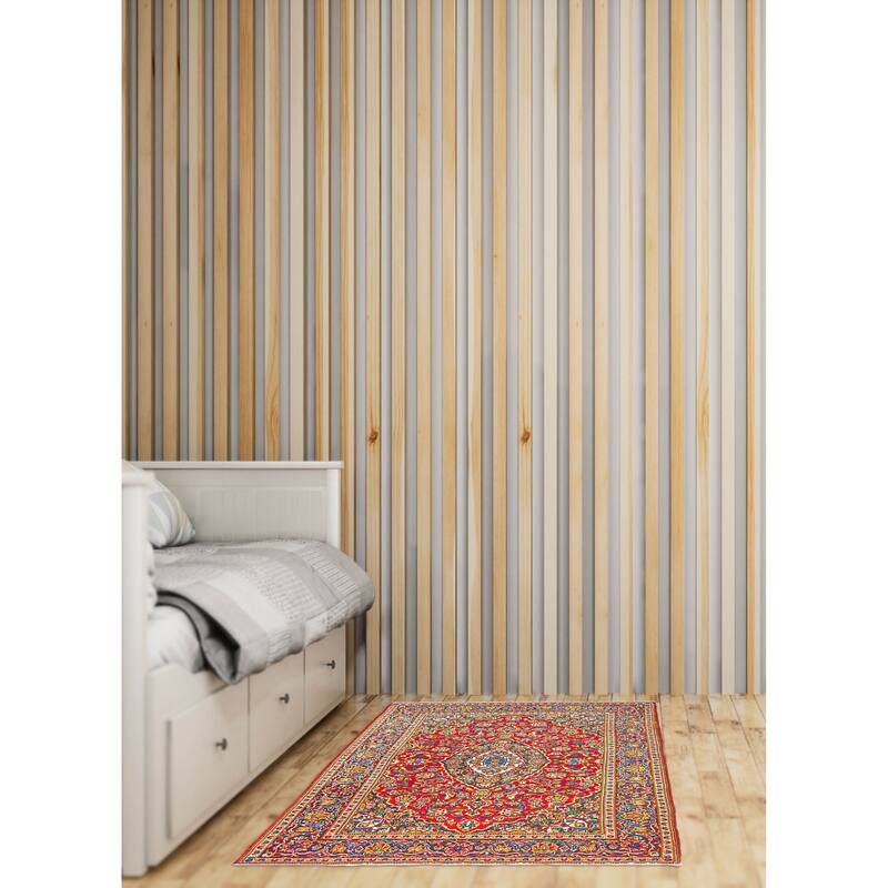 ECARPETGALLERY Hand-knotted Kayseri Red Wool Rug - 4'5 x 7'3