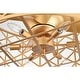 preview thumbnail 12 of 15, Clemente 24-inch Matte Gold 6 Lights 3 Blades Lighted Ceiling Fan with Remote